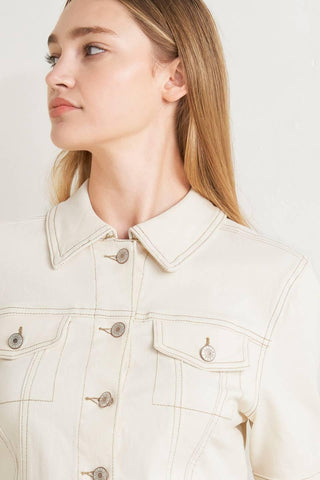 MODERN NEUTRAL TWILL JACKET - Glamourous Grace