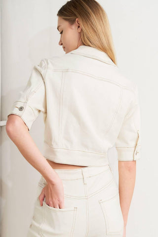 MODERN NEUTRAL TWILL JACKET - Glamourous Grace