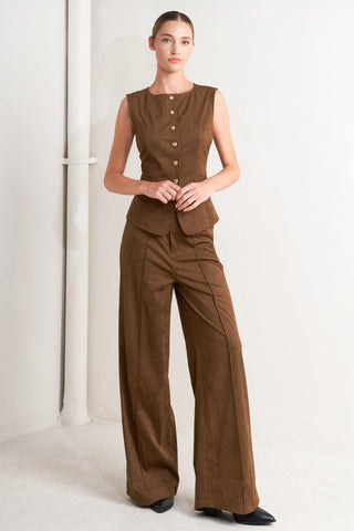 MIDNIGHT MESA STYLE FAUX SUEDE VEST - Glamourous Grace