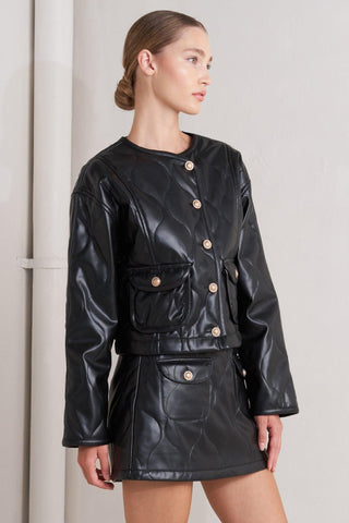 MOTO CHIC FAUX LEATHER JACKET - Glamourous Grace