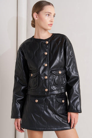 MOTO CHIC FAUX LEATHER JACKET - Glamourous Grace