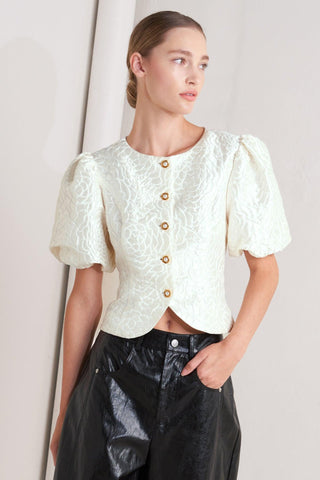 ROSÉ TEXTURE WOVEN TOP - Glamourous Grace