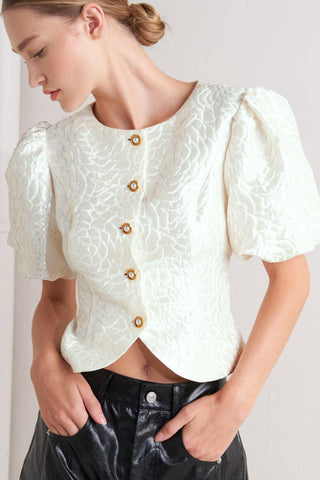 ROSÉ TEXTURE WOVEN TOP - Glamourous Grace