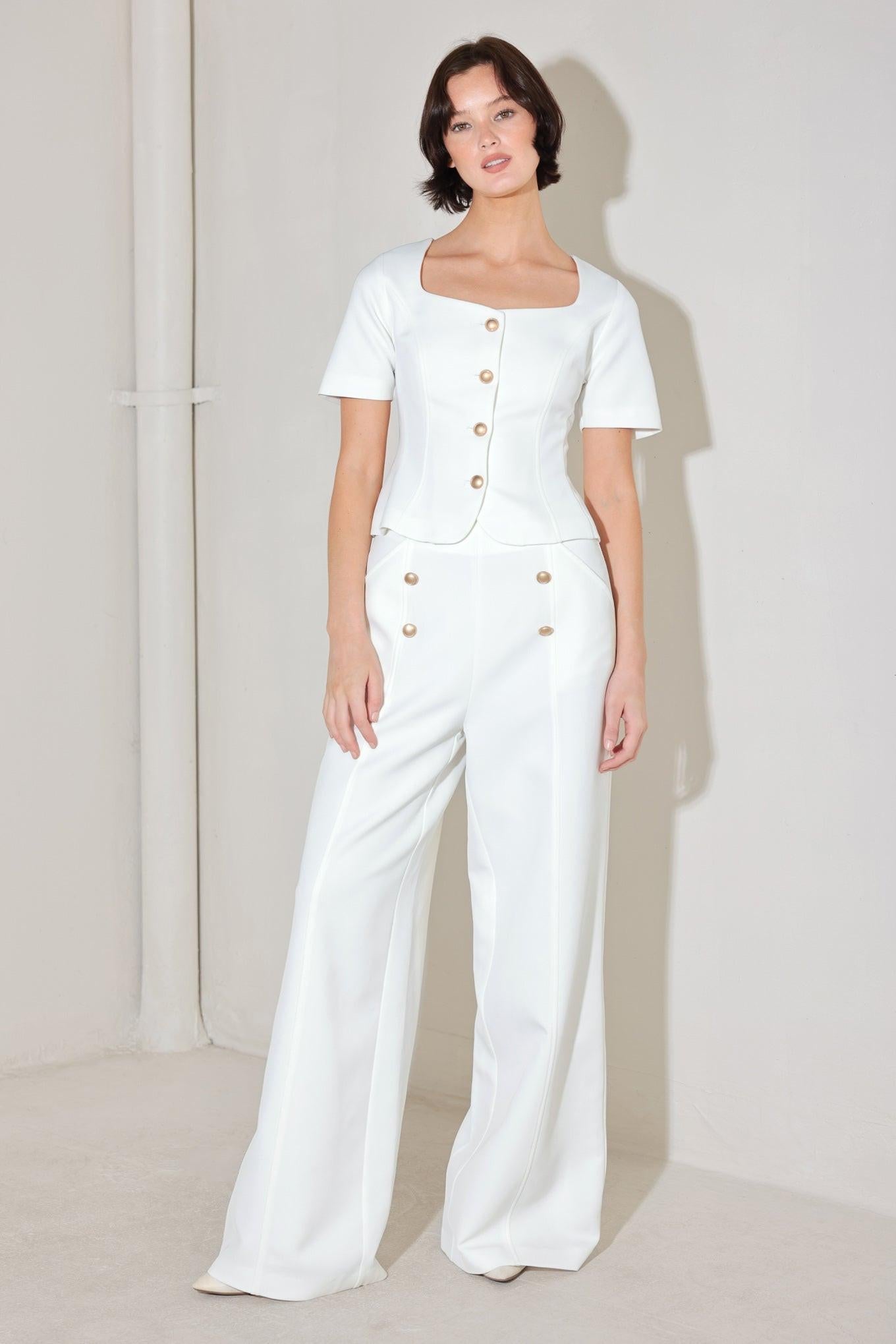 MINIMAL PRESTIGE WOVEN TOP - Glamourous Grace