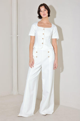 MINIMAL PRESTIGE WOVEN TOP - Glamourous Grace