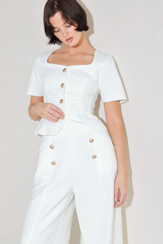 MINIMAL PRESTIGE WOVEN TOP - Glamourous Grace