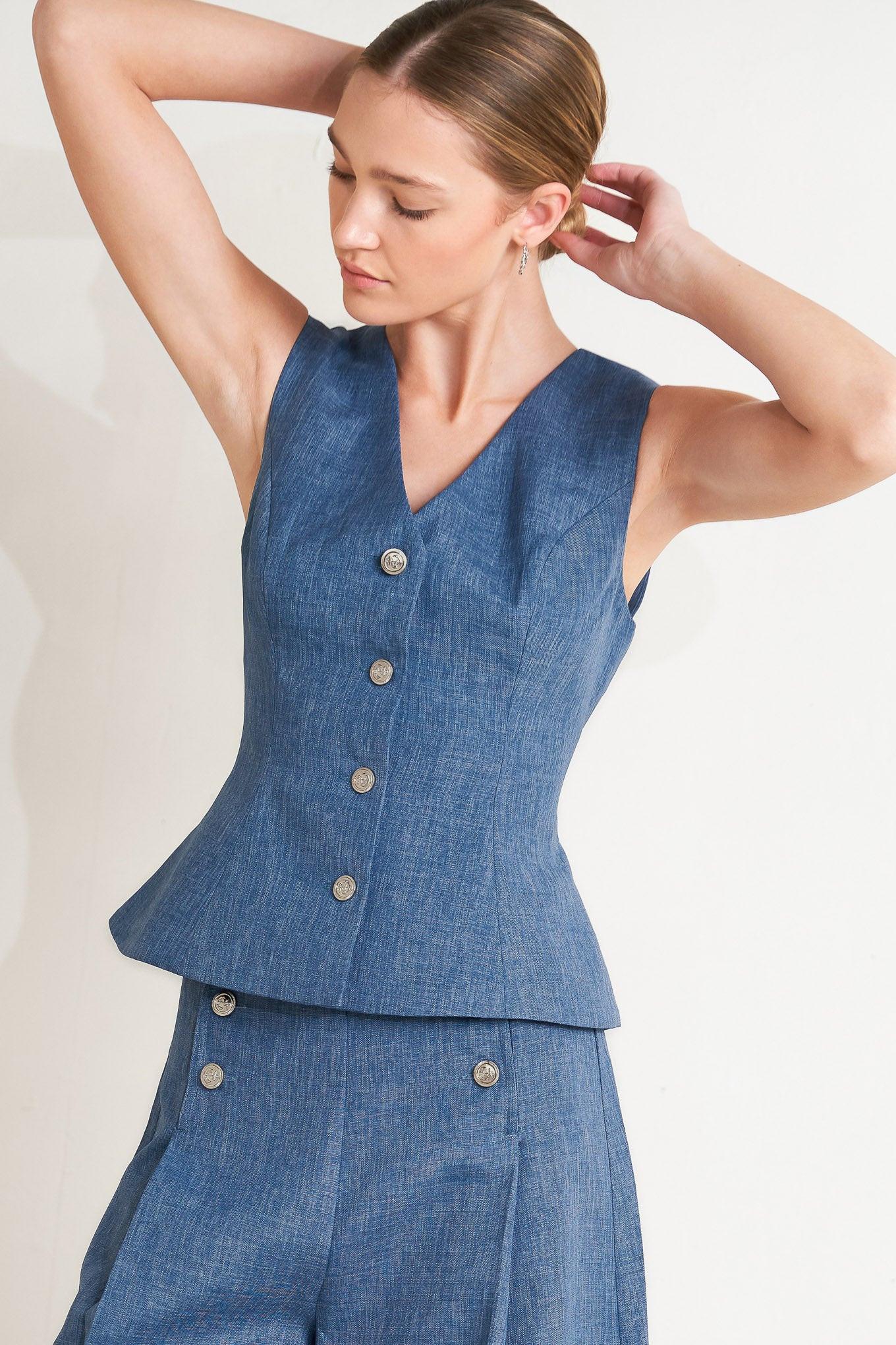 POWER MOVE WOVEN VEST - Glamourous Grace