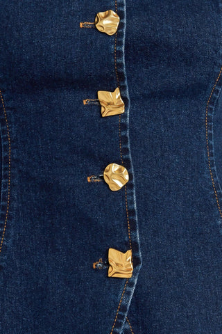 QUIET LUXE DENIM TOP - Glamourous Grace