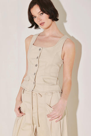 DAYLIGHT GROOVE WOVEN VEST - Glamourous Grace