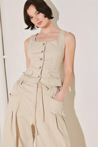 DAYLIGHT GROOVE WOVEN VEST - Glamourous Grace
