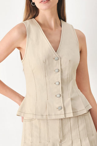 SOFT POWER WOVEN VEST - Glamourous Grace