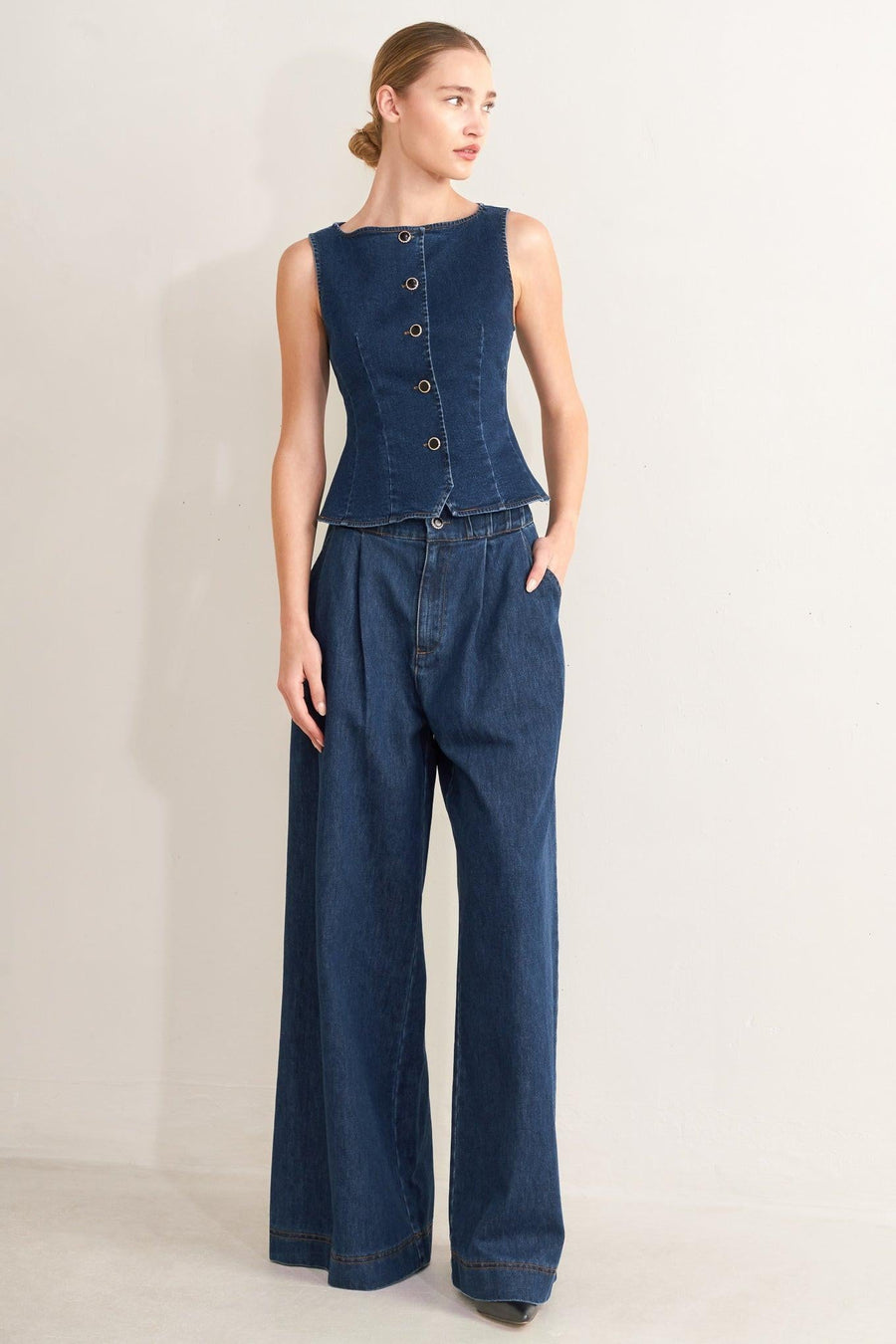 RETRO STREET DENIM VEST - Glamourous Grace