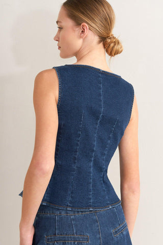 RETRO STREET DENIM VEST - Glamourous Grace