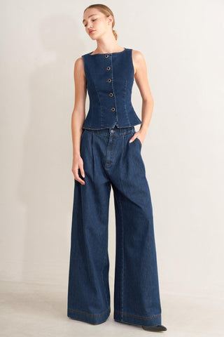 RETRO STREET DENIM VEST - Glamourous Grace