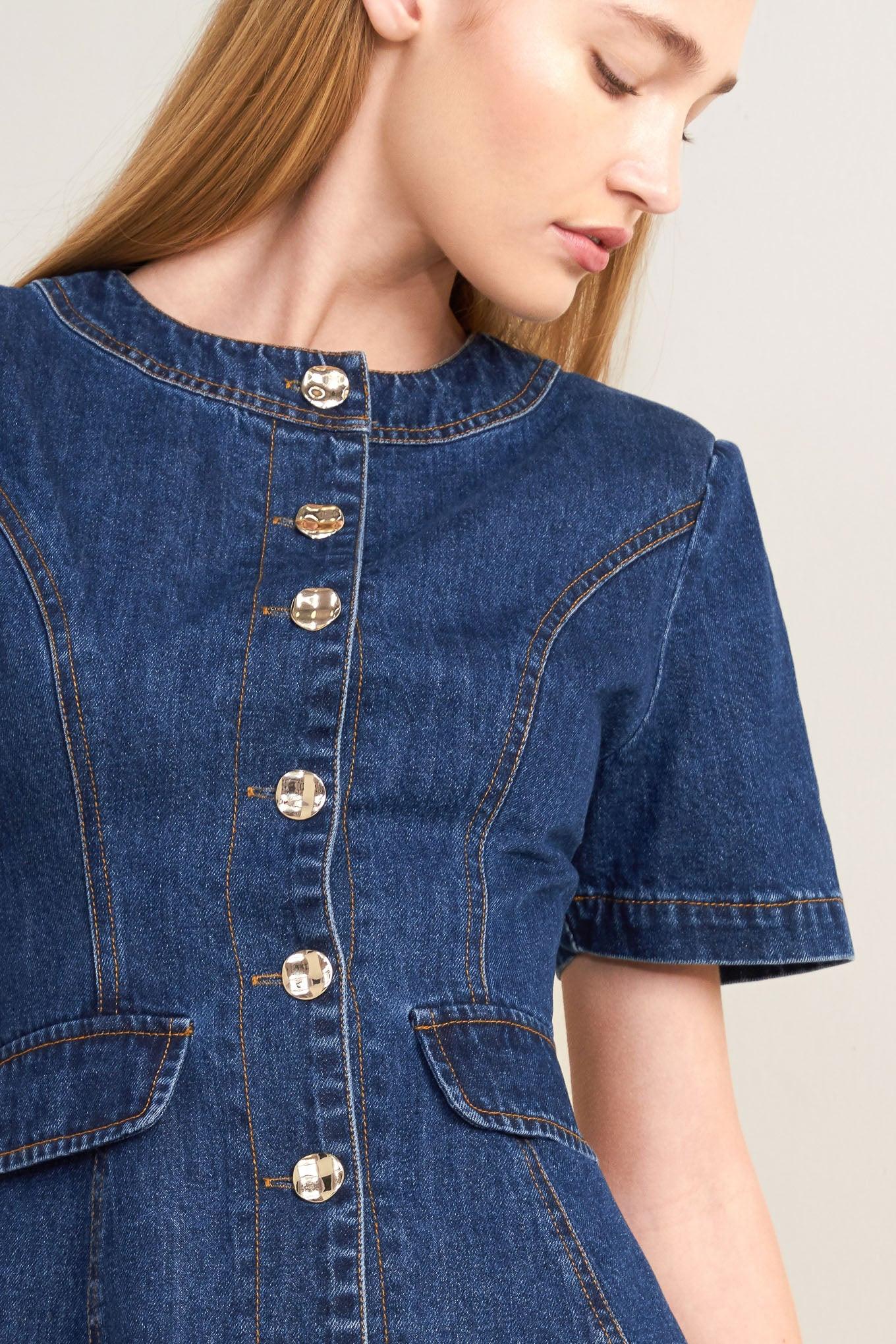 FOREVER STYLISH DENIM TOP - Glamourous Grace