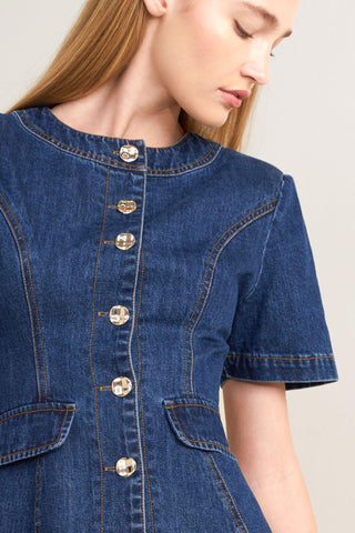 FOREVER STYLISH DENIM TOP - Glamourous Grace