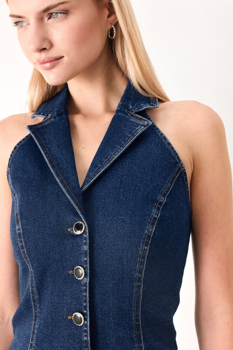 RUN THE CITY DENIM VEST - Glamourous Grace