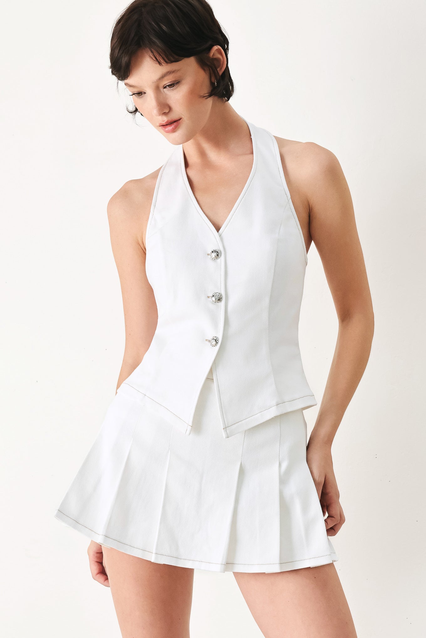 CHAMPAGNE CLUB WOVEN VEST - Glamourous Grace