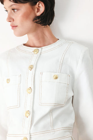 FIFTH STREET WOVEN CROP JACKET