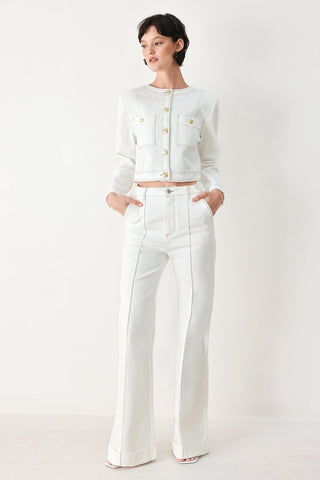FIFTH STREET WOVEN CROP JACKET