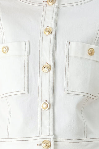 FIFTH STREET WOVEN CROP JACKET