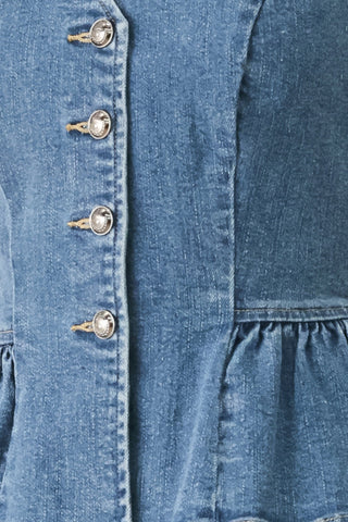 POLISHED DENIM VEST