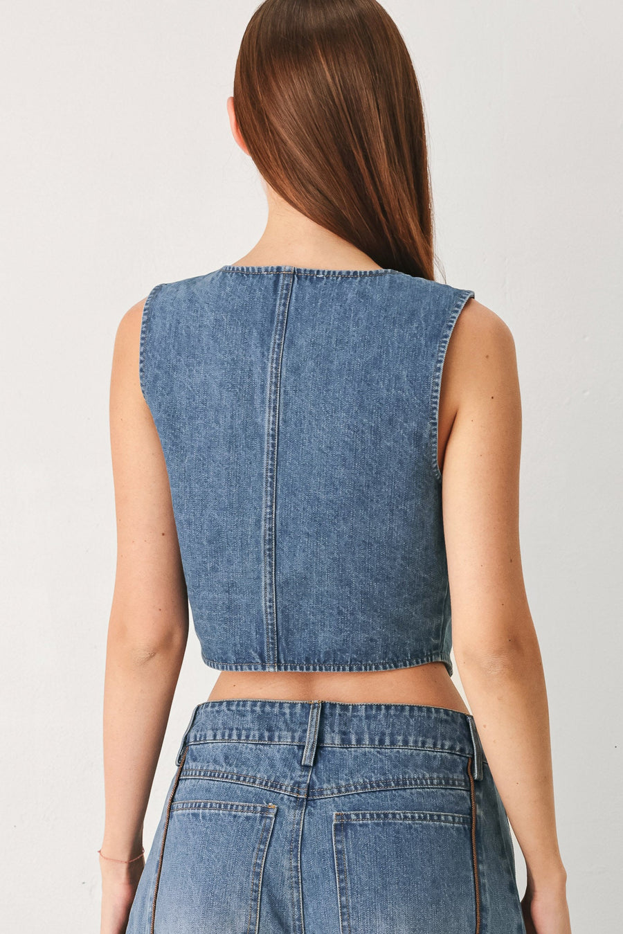 WESTERN MUSE DENIM VEST - Glamourous Grace