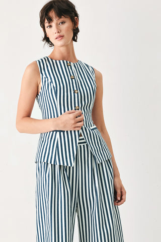 PORTSIDE STRIPE WOVEN VEST