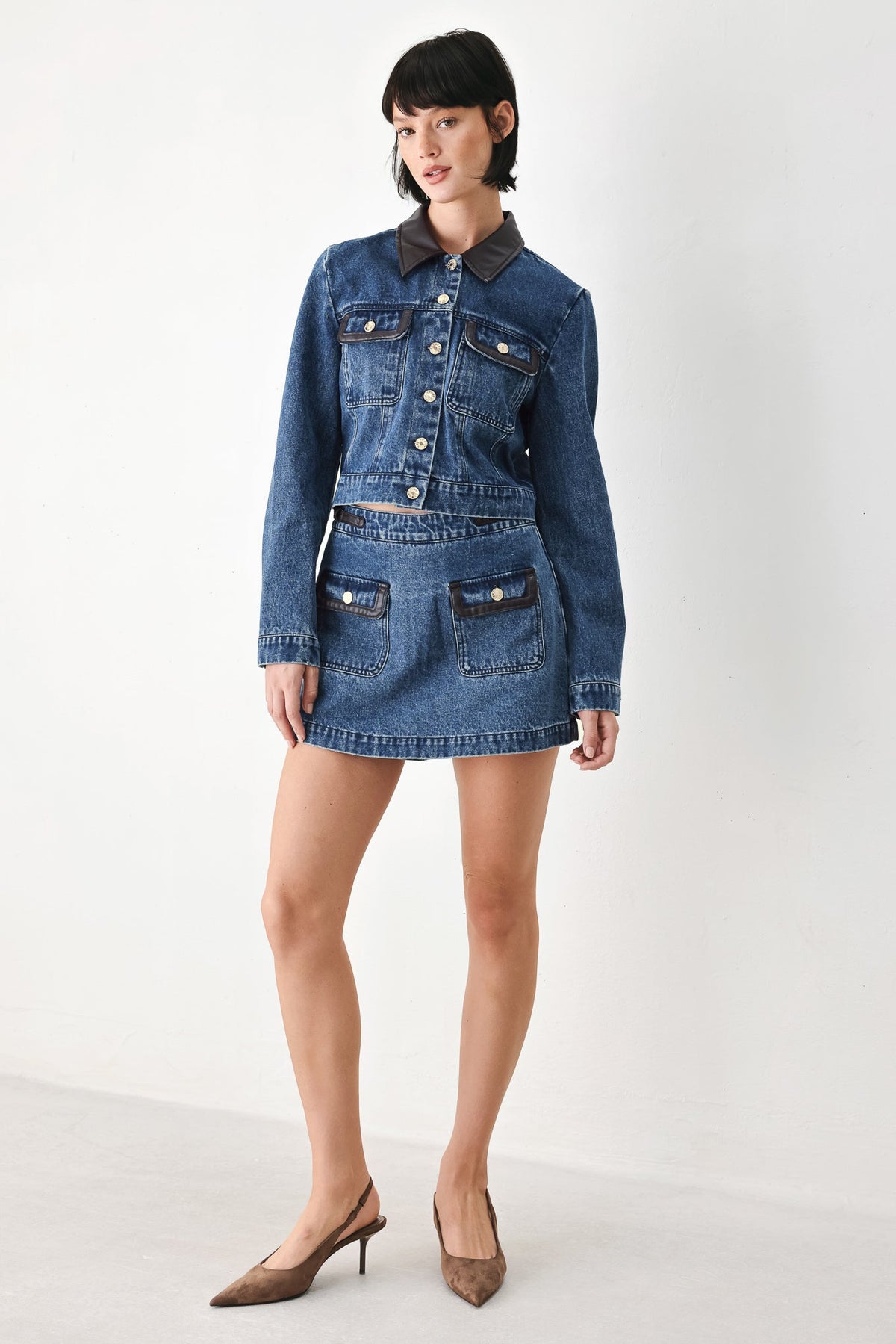 VINTAGE DENIM RENDEZVOUS DENIM CROP JACKET - Glamourous Grace