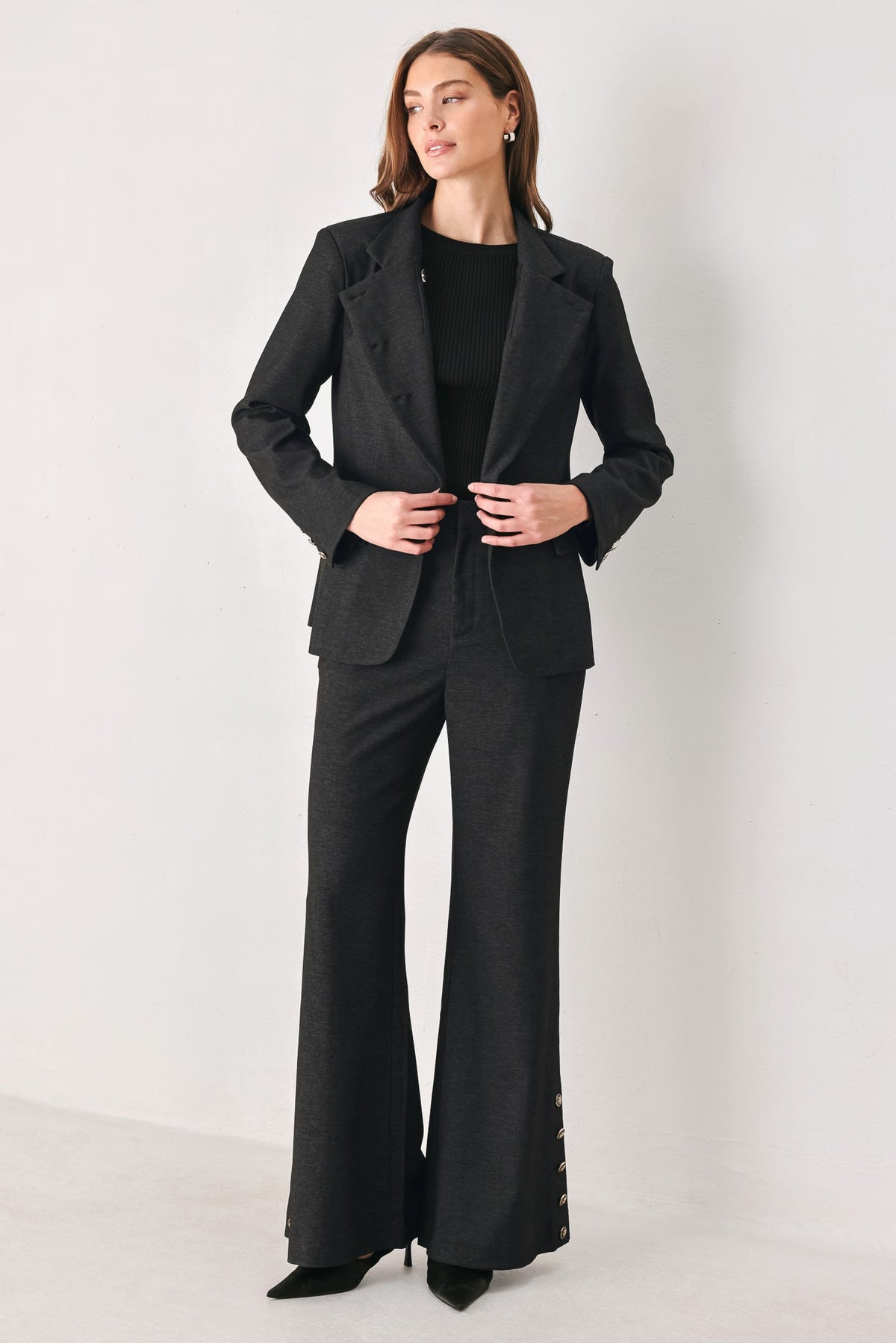 COMMAND NOIR BLACK ASYMMETRICAL MILITARY JACKET