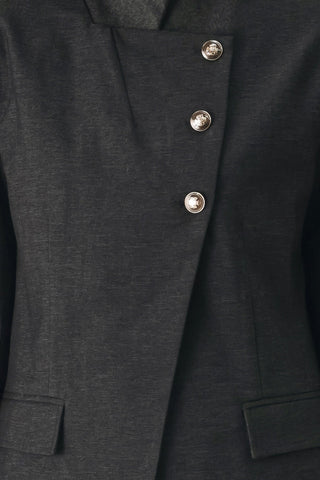 COMMAND NOIR BLACK ASYMMETRICAL MILITARY JACKET