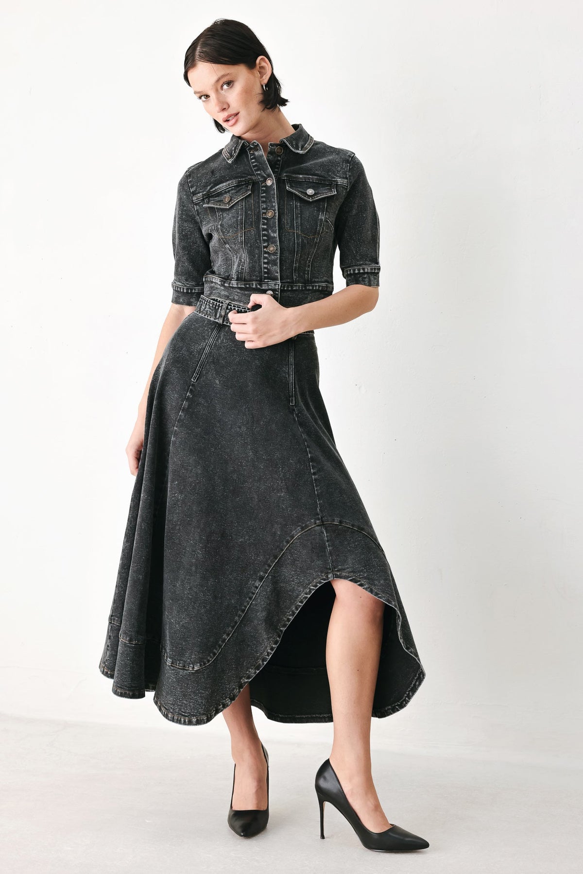 SHADOW STITCH ROMANCE DENIM CROP JACKET - Glamourous Grace