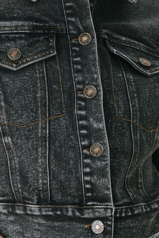 SHADOW STITCH ROMANCE DENIM CROP JACKET