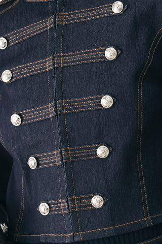 MIDNIGHT COMMANDER DENIM MILITARY JACKET