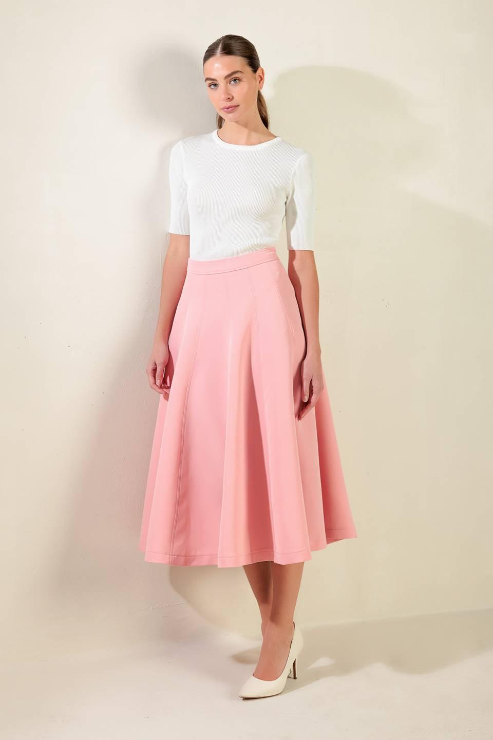 FALLING INTO BLISS WOVEN MIDI SKIRT - Glamourous Grace