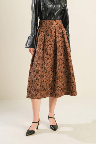 ETERNAL DEVOTION WOVEN FULL MIDI SKIRT - Glamourous Grace
