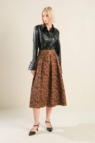 ETERNAL DEVOTION WOVEN FULL MIDI SKIRT - Glamourous Grace