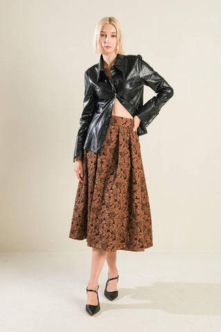ETERNAL DEVOTION WOVEN FULL MIDI SKIRT - Glamourous Grace
