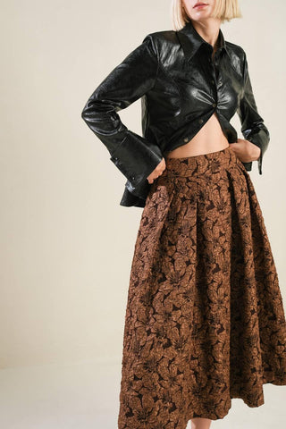 ETERNAL DEVOTION WOVEN FULL MIDI SKIRT - Glamourous Grace