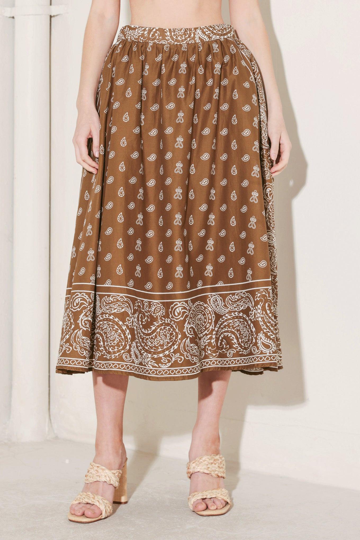 THE MORE THE MERRIER WOVEN FULL MIDI SKIRT - Glamourous Grace