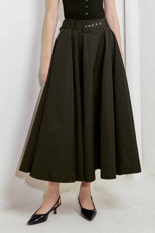 ROUGE ALLURE WOVEN FULL MIDI SKIRT - Glamourous Grace