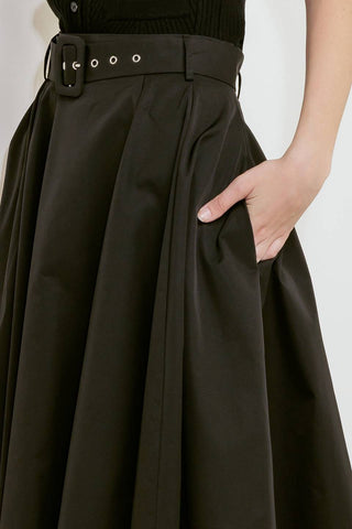 ROUGE ALLURE WOVEN FULL MIDI SKIRT - Glamourous Grace