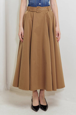 ROUGE ALLURE WOVEN FULL MIDI SKIRT - Glamourous Grace