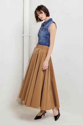 ROUGE ALLURE WOVEN FULL MIDI SKIRT - Glamourous Grace