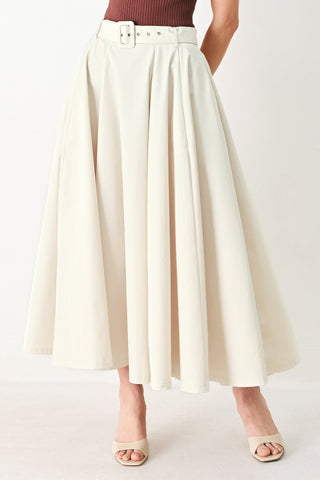 ROUGE ALLURE WOVEN FULL MIDI SKIRT - Glamourous Grace