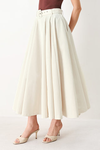 ROUGE ALLURE WOVEN FULL MIDI SKIRT - Glamourous Grace