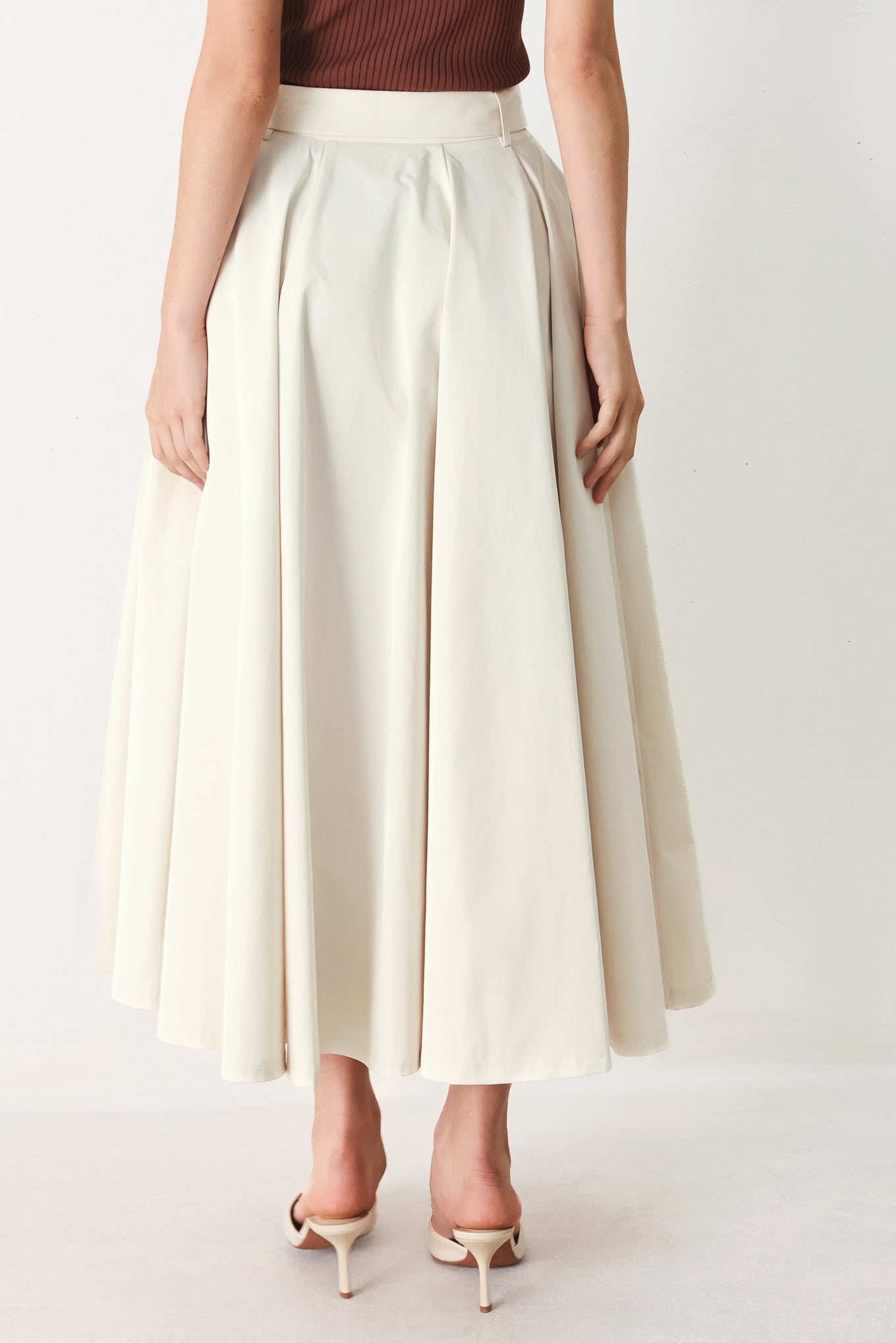 ROUGE ALLURE WOVEN FULL MIDI SKIRT - Glamourous Grace