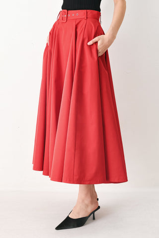 ROUGE ALLURE WOVEN FULL MIDI SKIRT - Glamourous Grace