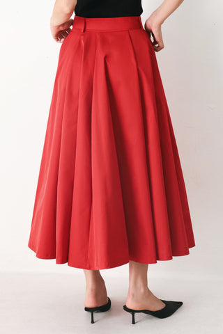 ROUGE ALLURE WOVEN FULL MIDI SKIRT - Glamourous Grace