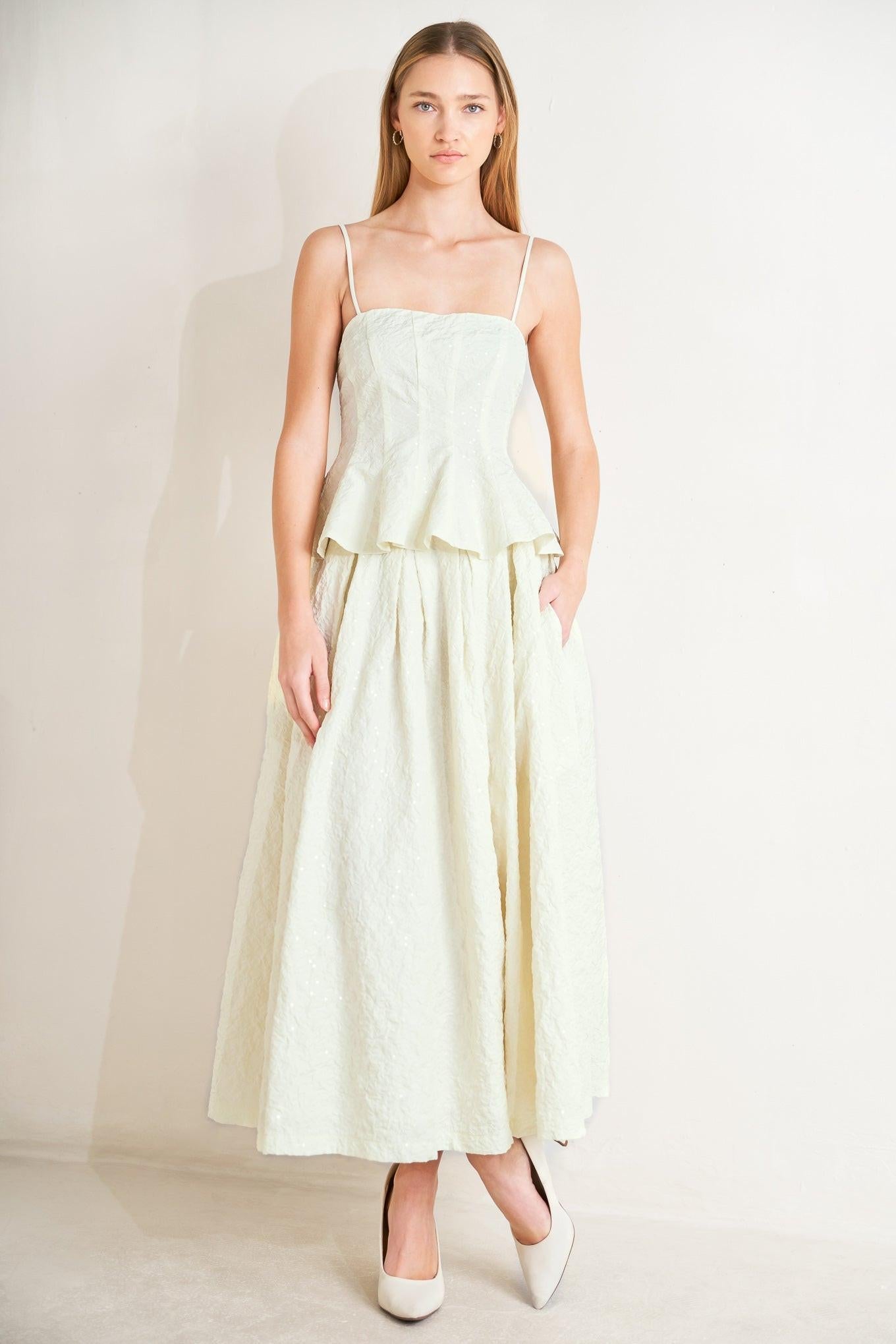 GRAND ENTRANCE WOVEN FULL SKIRT - Glamourous Grace